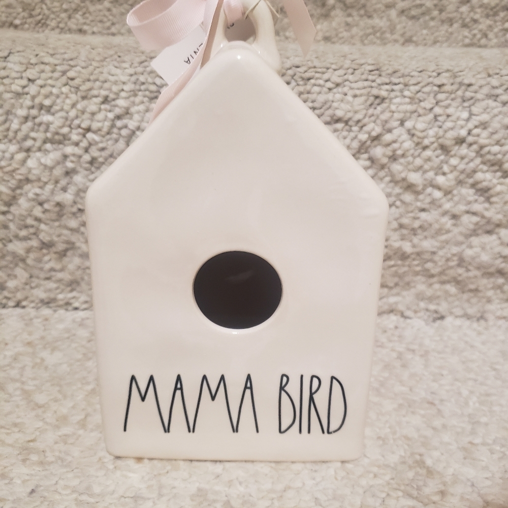 NWT Rae Dunn RD Mama Bird Birdhouse